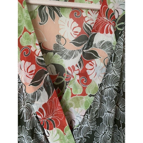 Lane Bryant Floral Artsy Tie Back Flowy Empire Dress Womens PLUS Size 26/28 - Picture 4 of 13